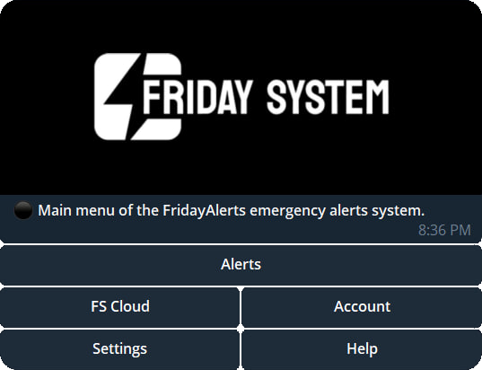 Interface FridayAlerts