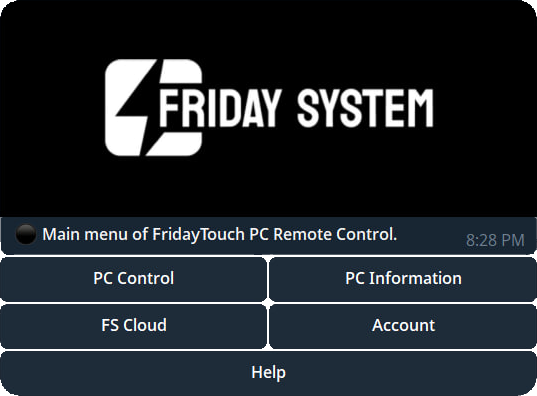Interface FridayTouch