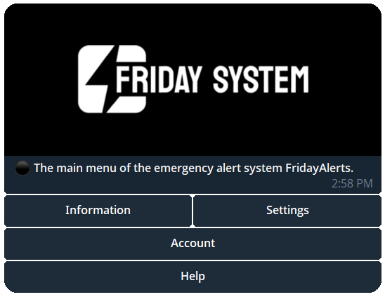 FridayAlerts interface